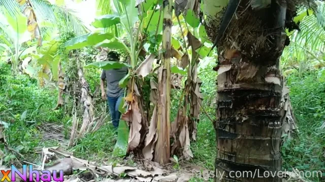 Làm tình cùng gái hàng xóm ngoài bụi chuối